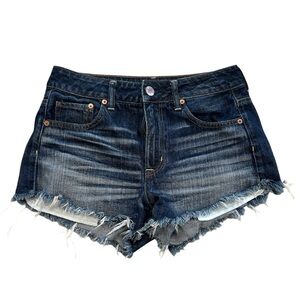AMERICAN EAGLR OUTFITTERS Blue Cutoff Jean Shorts High waist Size 4